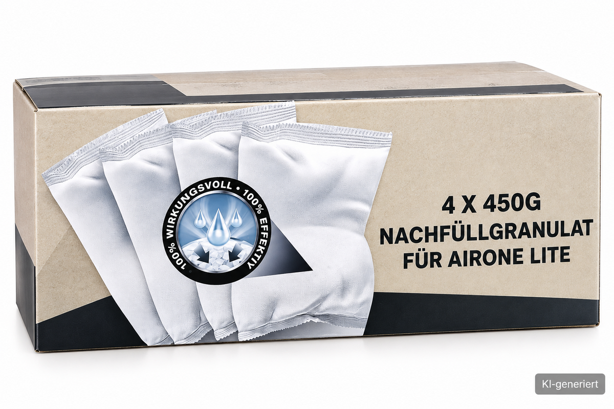 BonAura AirOne Lite Nachfüllgranulat 4x 450g Luftentfeuchter Calciumchlorid HA28