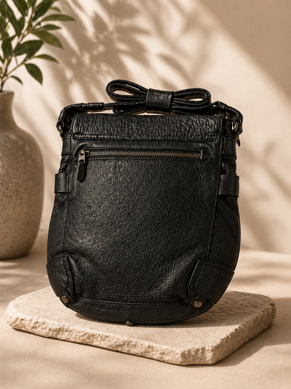 Desiderius Basic Cypress Handtasche Schwarz Echtleder Leder Tasche Unisex H2