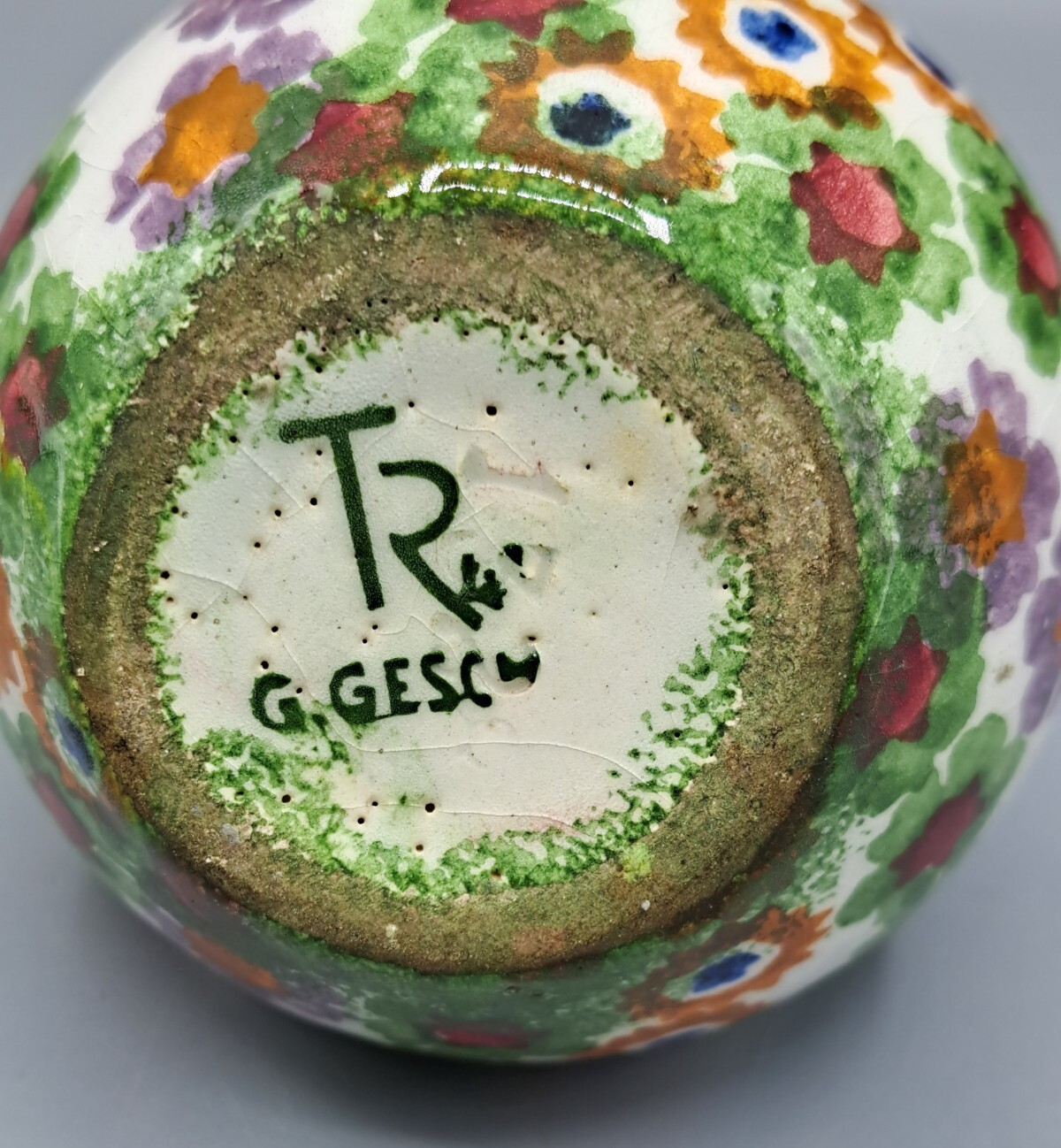 Keramik Vase 8cm Kunst Antiquität Vintage Deko Sammlerobjekt Retro
