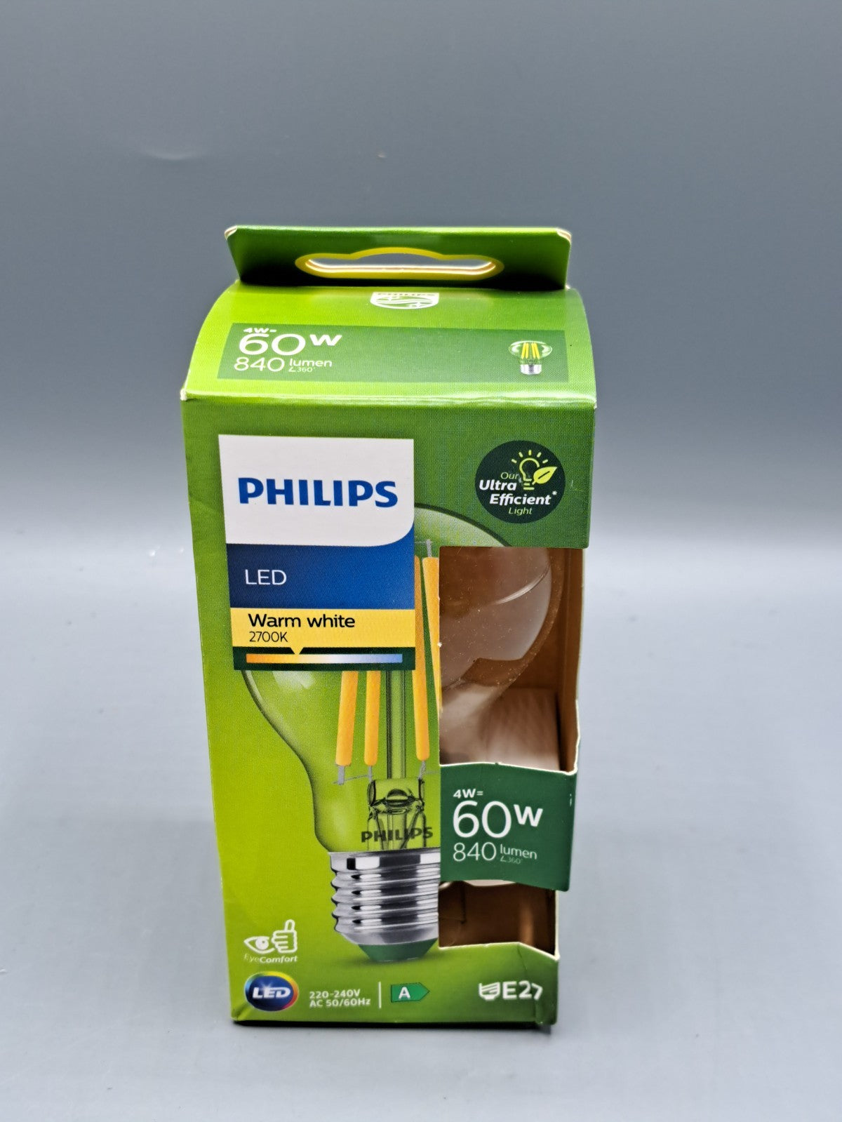Philips LED Warm White 60W 840 Lumen E27