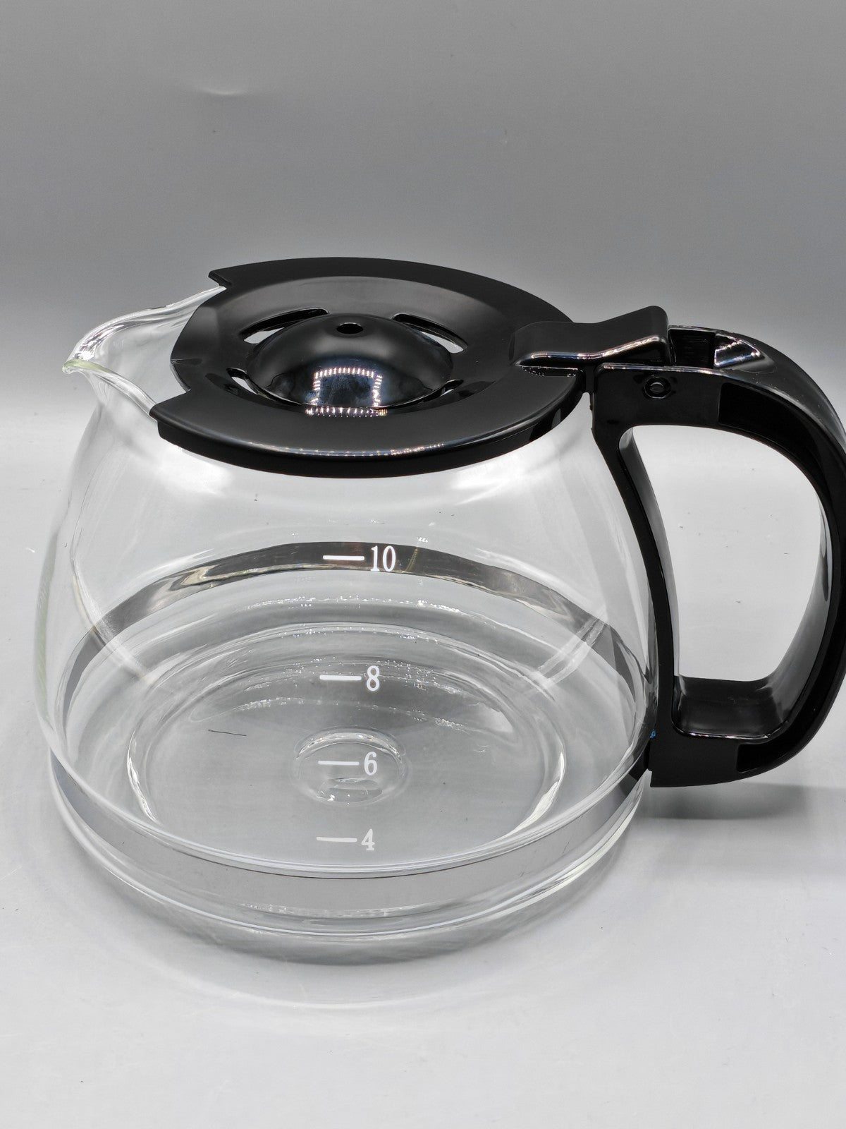 Glas Kaffeekanne, 10 Tassen Schwarz
