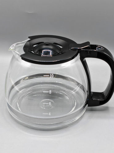 Glas Kaffeekanne, 10 Tassen Schwarz