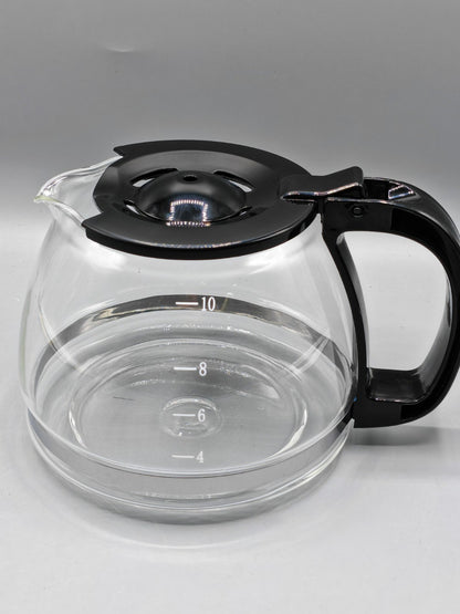 Glas Kaffeekanne, 10 Tassen Schwarz