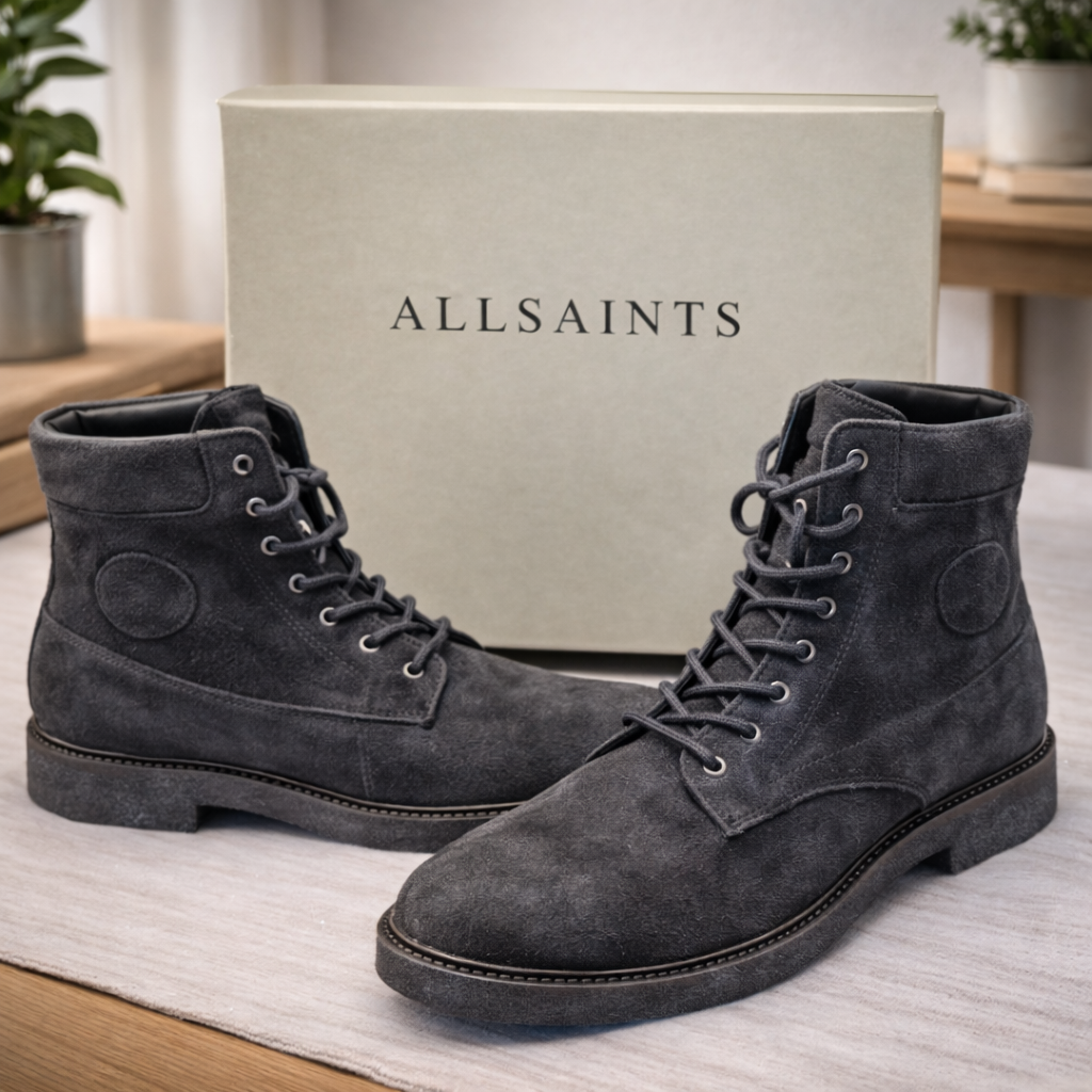 AllSaints Marco Lace Up Boots Herren Schwarz Gr. 43 Stiefel