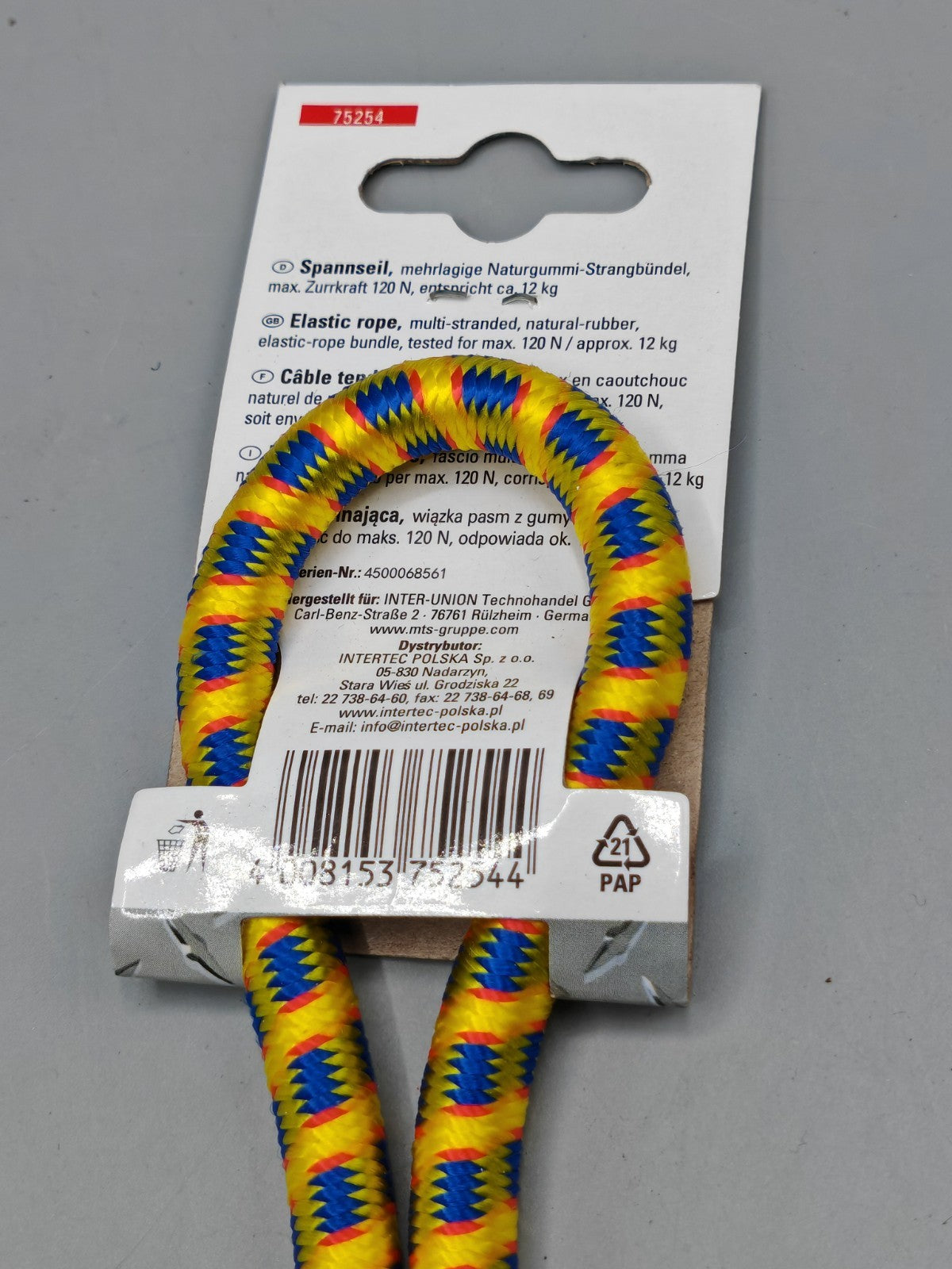 Unitec 80 cm Spannseil, Naturgummi-Strangbündel