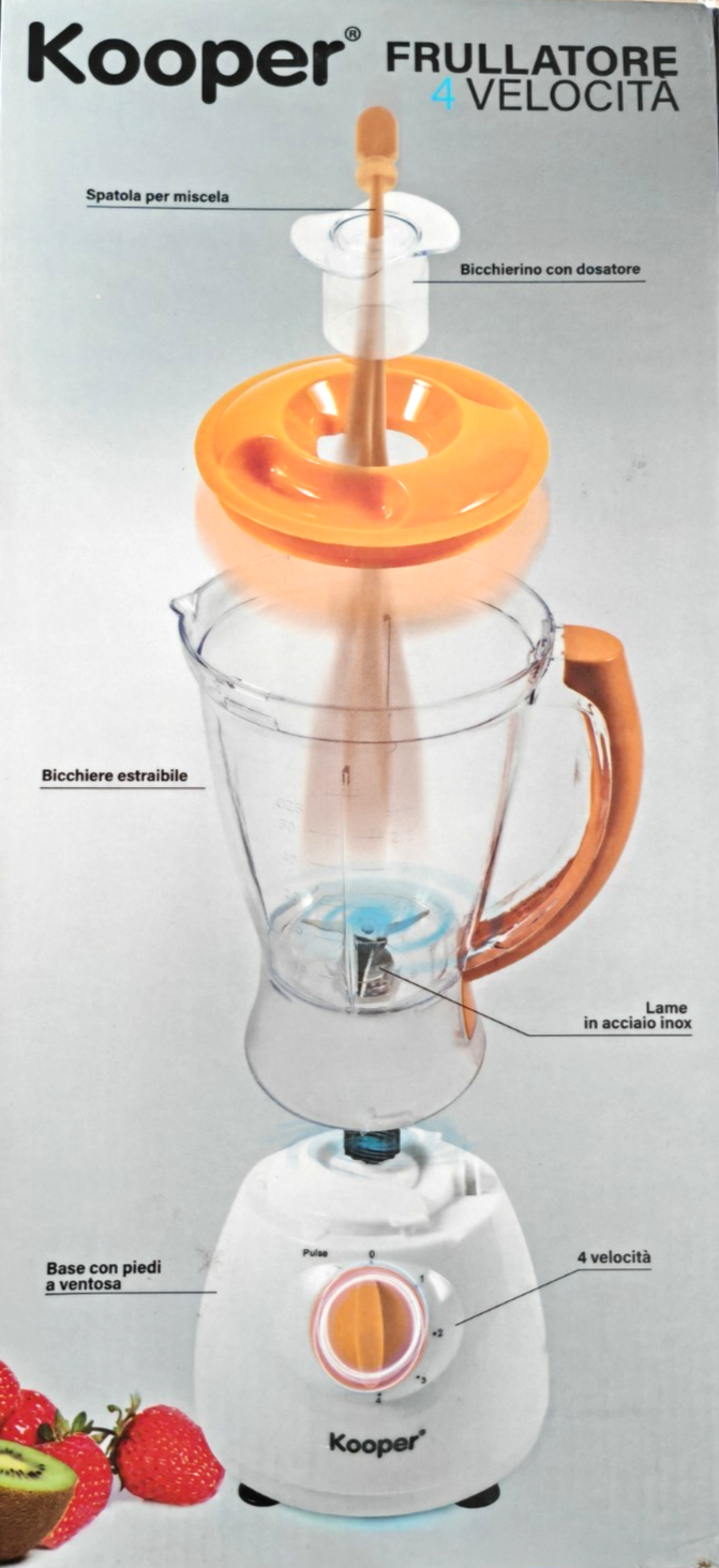 Kooper Frullator 1,8L 350W 4 Geschwindigkeiten Standmixer Glas Pulse 2194459  C4