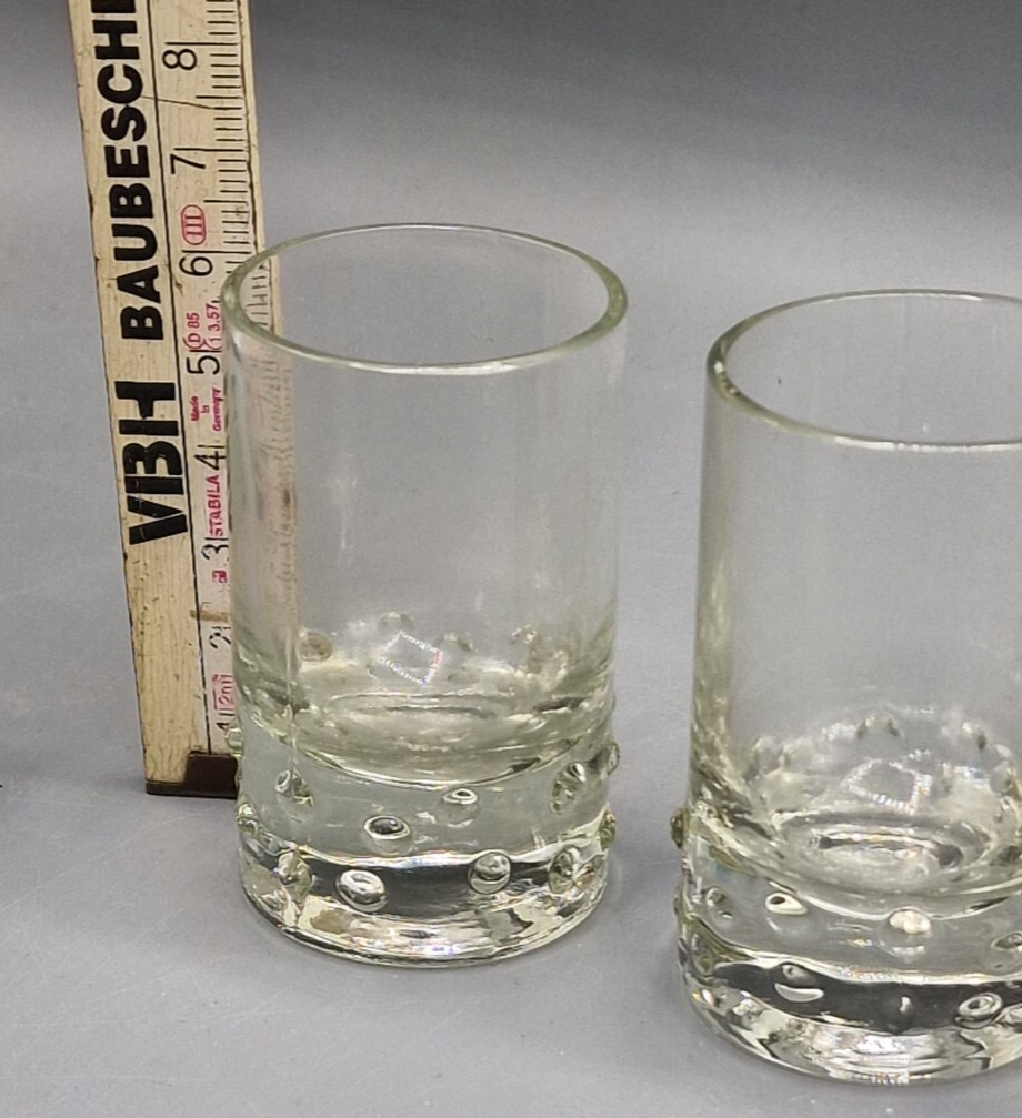 6x Antiquitäten Gläser Schnapsgläser Vintage Kristallglas Sammlerstücke