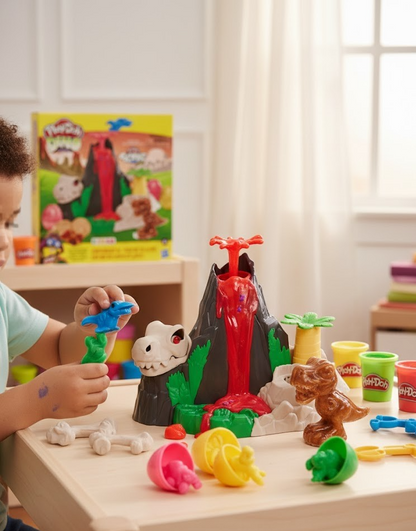 Hasbro Play-Doh Dino Crew Lava Bones Island Vulkan Slime Dino Insel F1500 D5