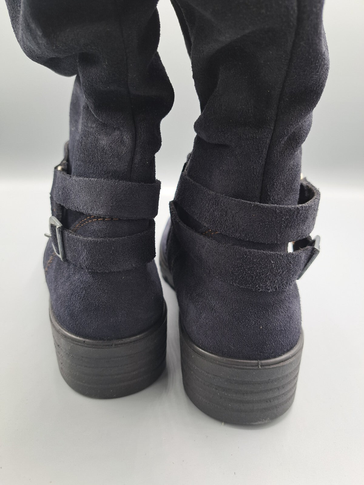 RICOSTA TEX Damen Stiefel Gr. 36 Schwarz Langschaft Boots Reißverschluss G2