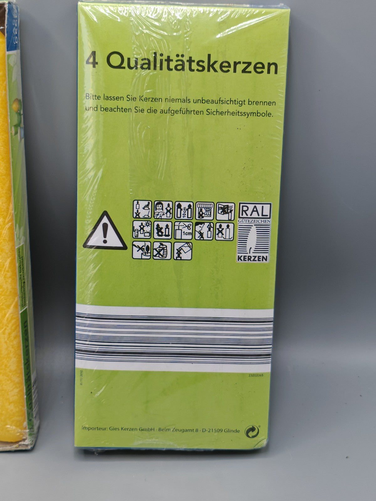 Casa Deco 3x 4 Qualitätskerzen, Gelb