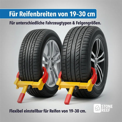 STONEREEF Parkkralle Radkralle Diebstahlschutz Auto PKW Anhänger Wohnwagen A8