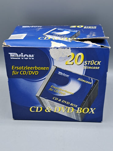 Tevion Ersatzleerboxen für CD/DVD 20 Stück, Hüllen