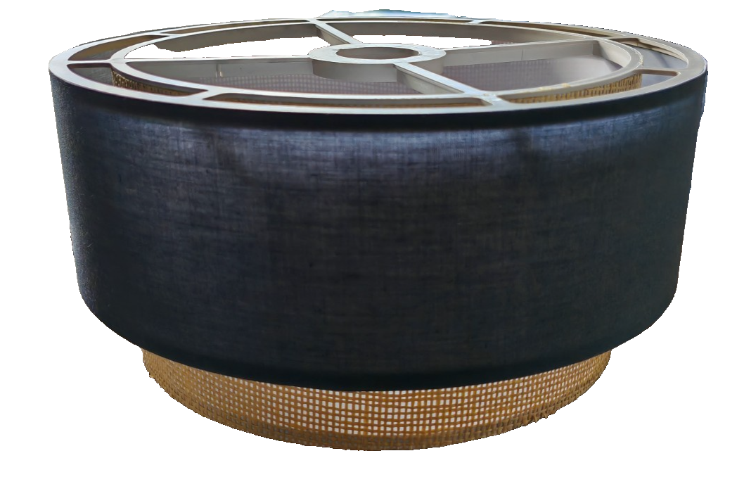 lux.pro Loughborough Pendelleuchte Blau Natur E27 Stoff Hängeleuchte 30cm HA33