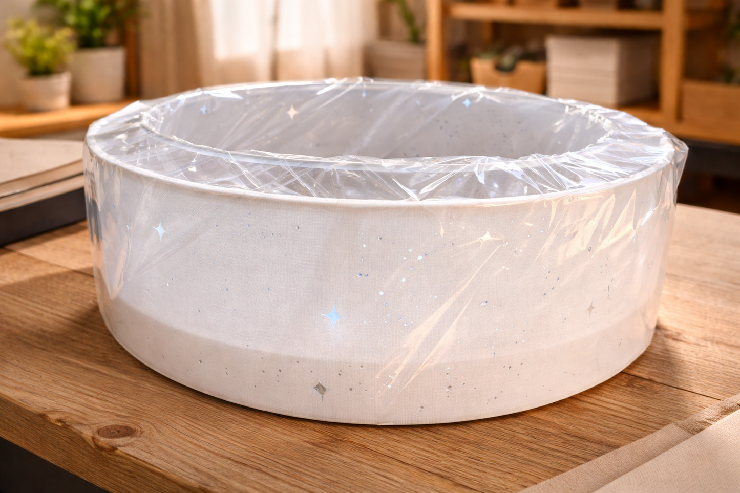 LED Deckenleuchte rund 12W – Sterneneffekt, warmweiß, Design Deckenlampe