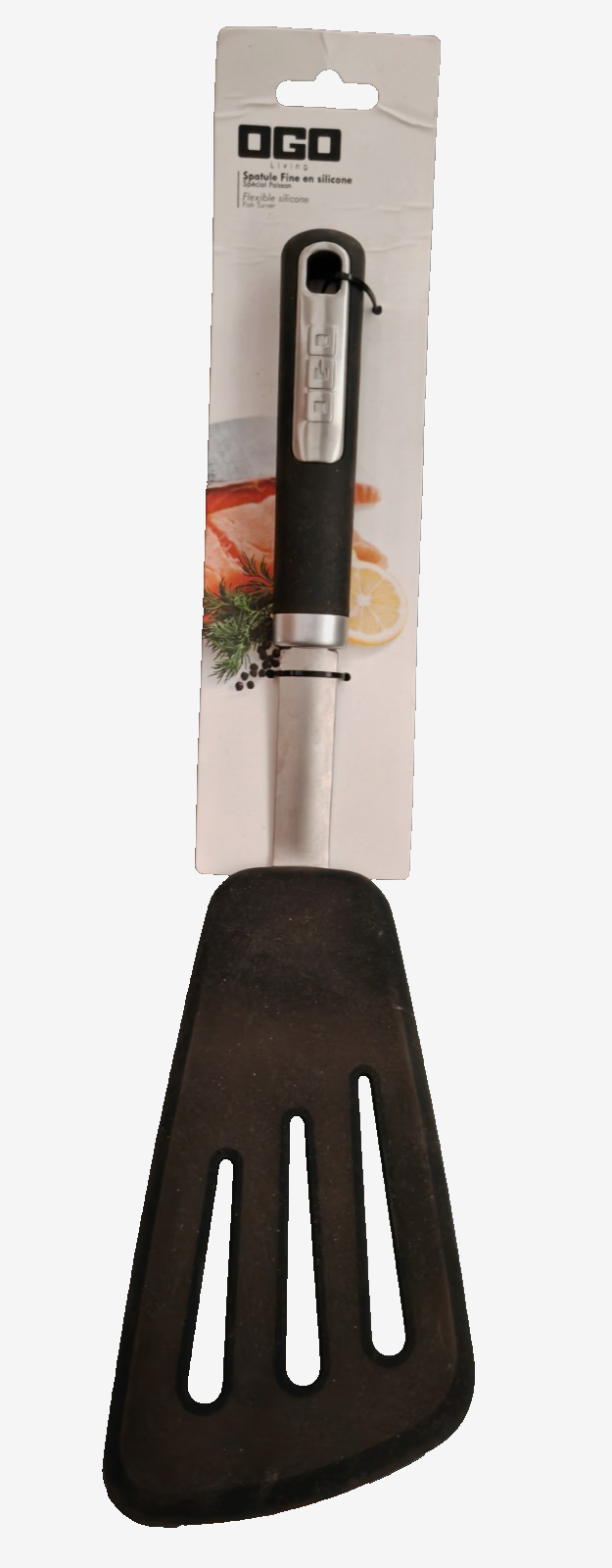 OGO Flexible Silicone Fischwender Silikon Pfannenwender Küchenwender B5