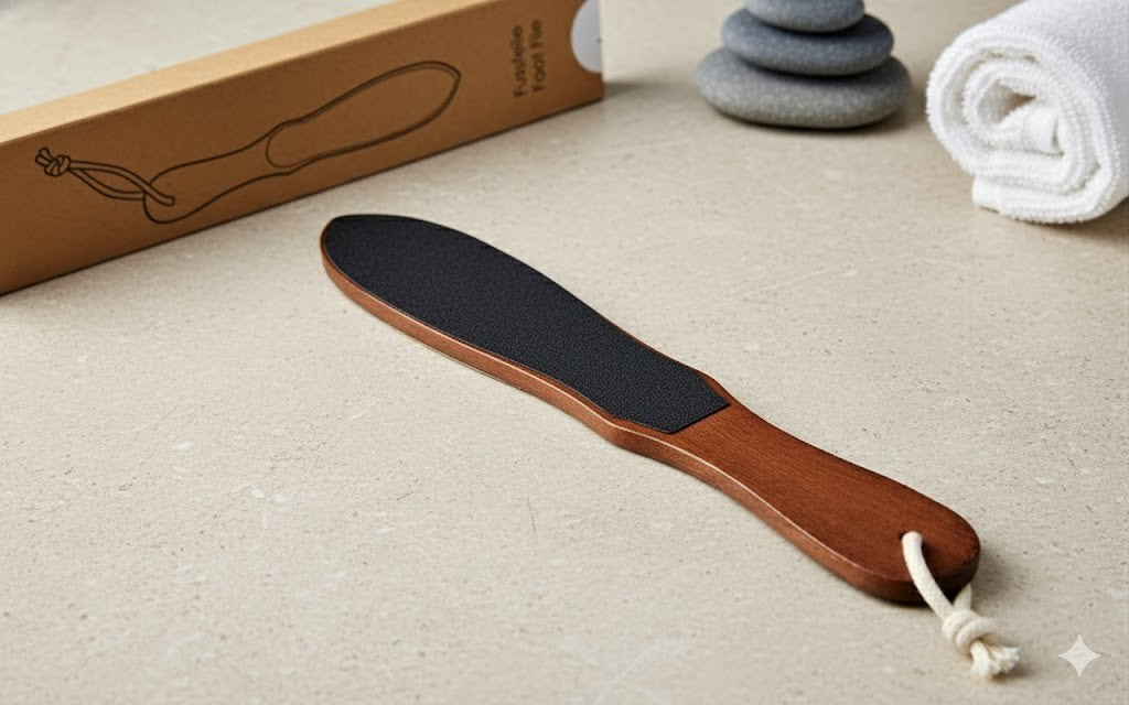 VALNEO Hornhautentferner Fußfeile aus Holz Hornhaut Entfernen am Fuß Fusspflege