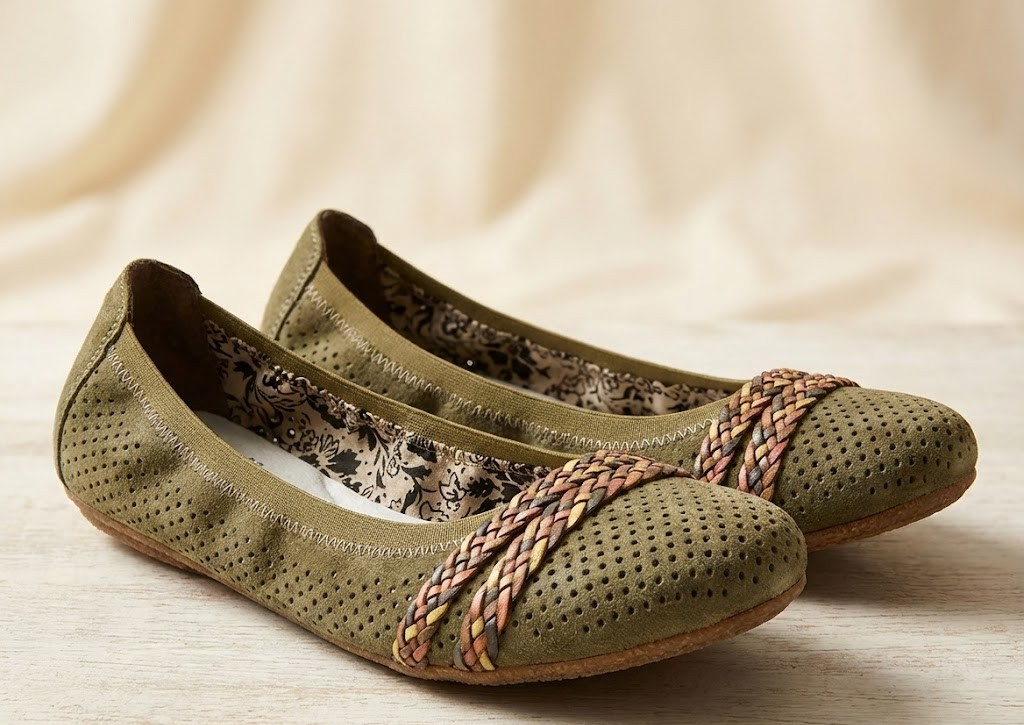 Rieker Antistress Ballerinas, Damen, Größe 36 Olivgrün