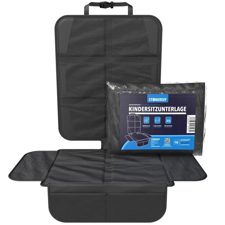 STONE REEF Kindersitzunterlage Autositz Sitzschoner ISOFIX Schwarz Schutzmatt A9