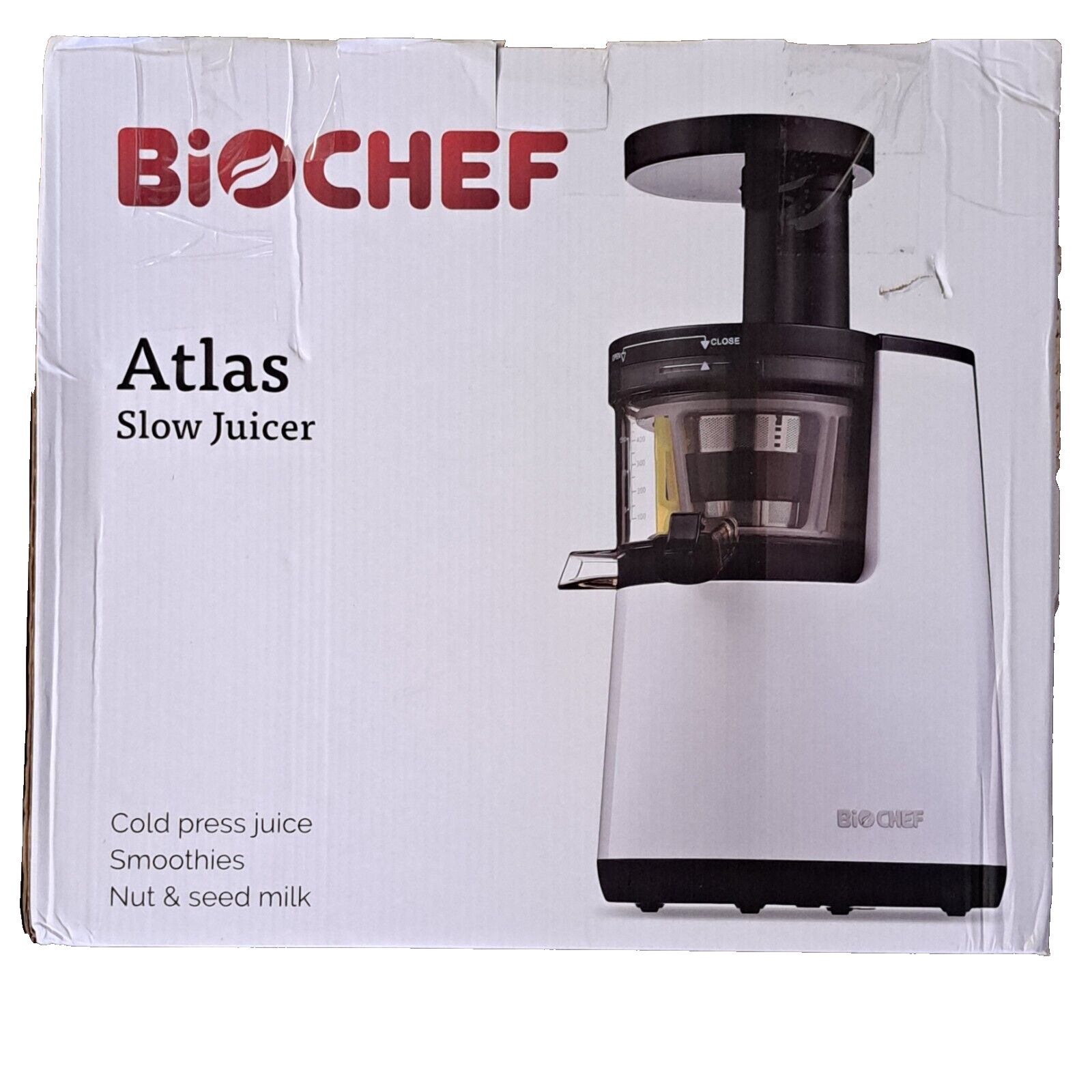 Biochef Atlas Slow Juicer in der Farbe weiß