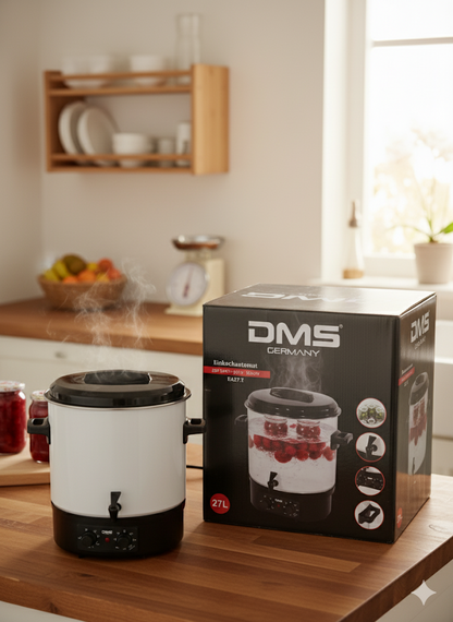 DMS Einkochautomat EA27.T – 27 Liter Einkochtopf Glas-/Obstkonserven ✅