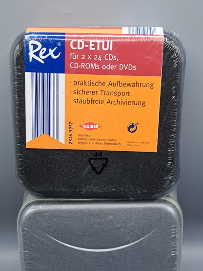 REX CD-Etui für 2x24 CDs CD-Hülle Aufbewahrung Box Case Musik