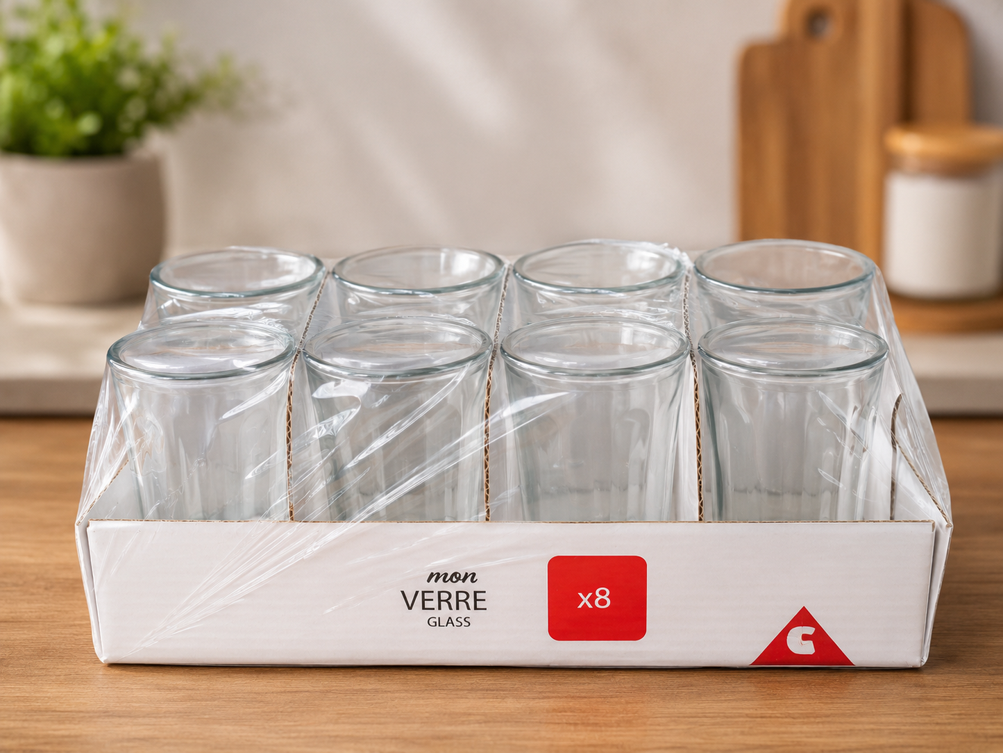 Mon Verre Gläser 8er Set 210 ml Trinkgläser Wassergläser Saftgläser klar Glas B6