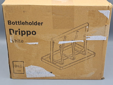 Bottle Holder Drippo Weiß, Flaschenhalter, Abtropfhalter