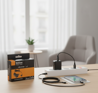 TrekStor Ladegerät Schnellladegerät USB Netzteil Ladeadapter USB Verlängerung A5
