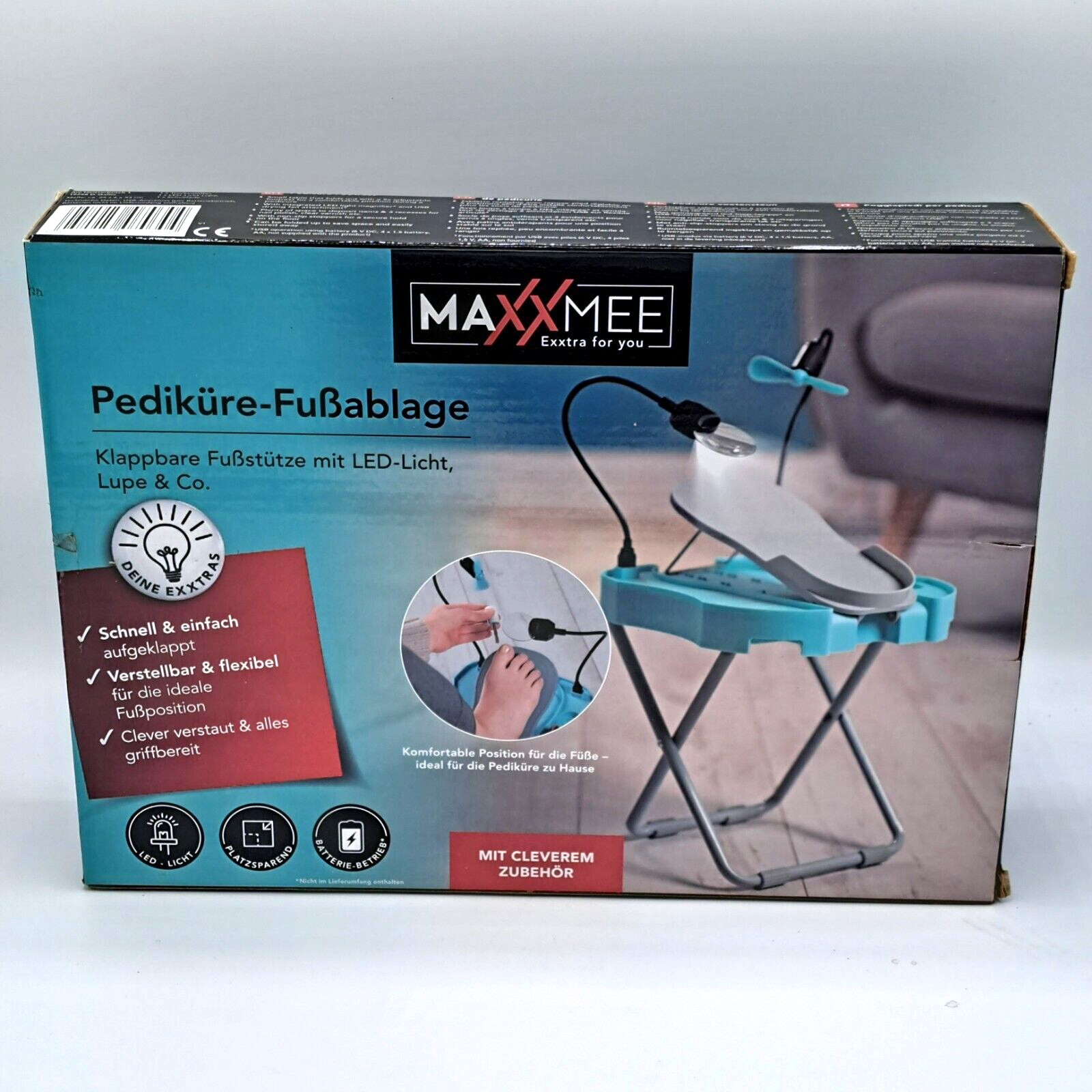 MAXXMEE Pediküre Fußstütze für Fußpflege, Beauty