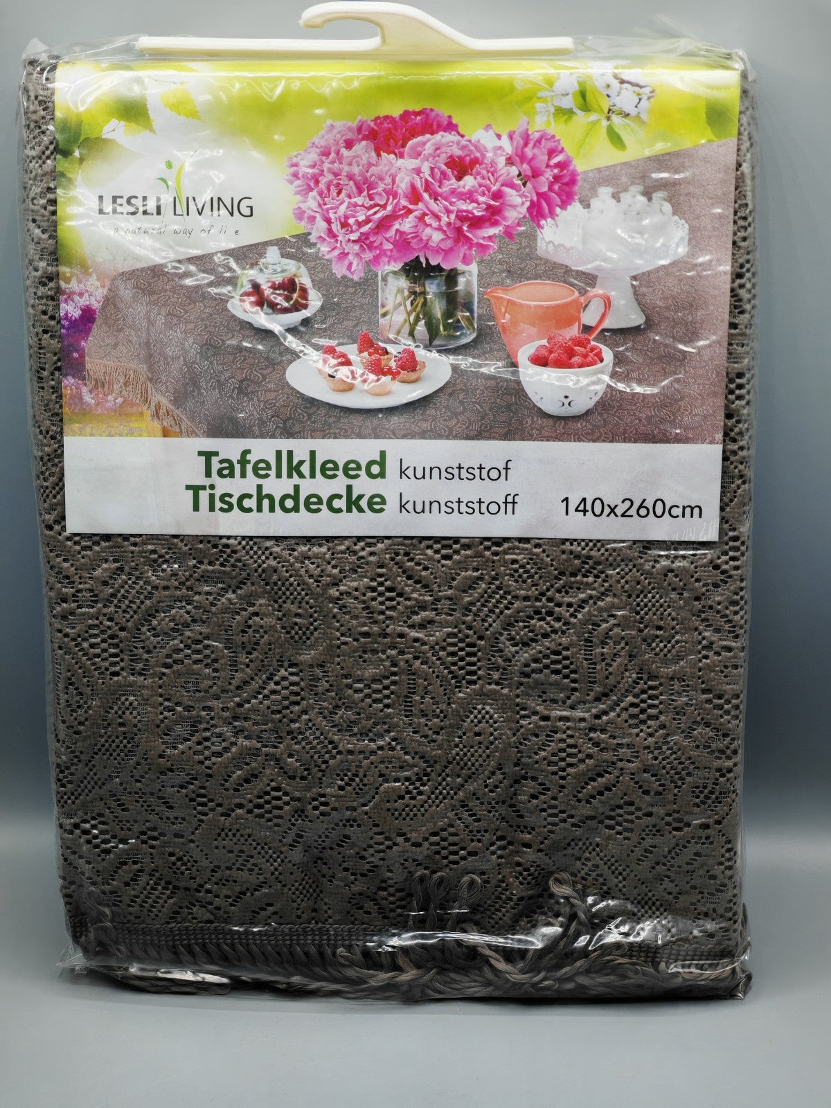 Lesli Living Tischdecke 140×260 cm – robuste Kunststoffdecke in Braun