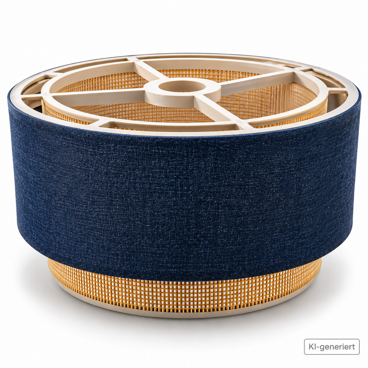 lux.pro Loughborough Pendelleuchte Blau Natur E27 Stoff Hängeleuchte 30cm HA33
