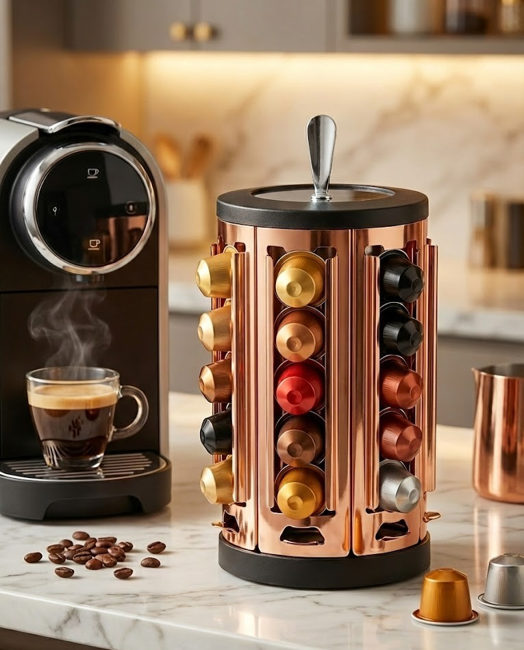 BonVivo Kafono Kaffeekapselhalter 25 Kapseln Espresso Kapsel Organizer
