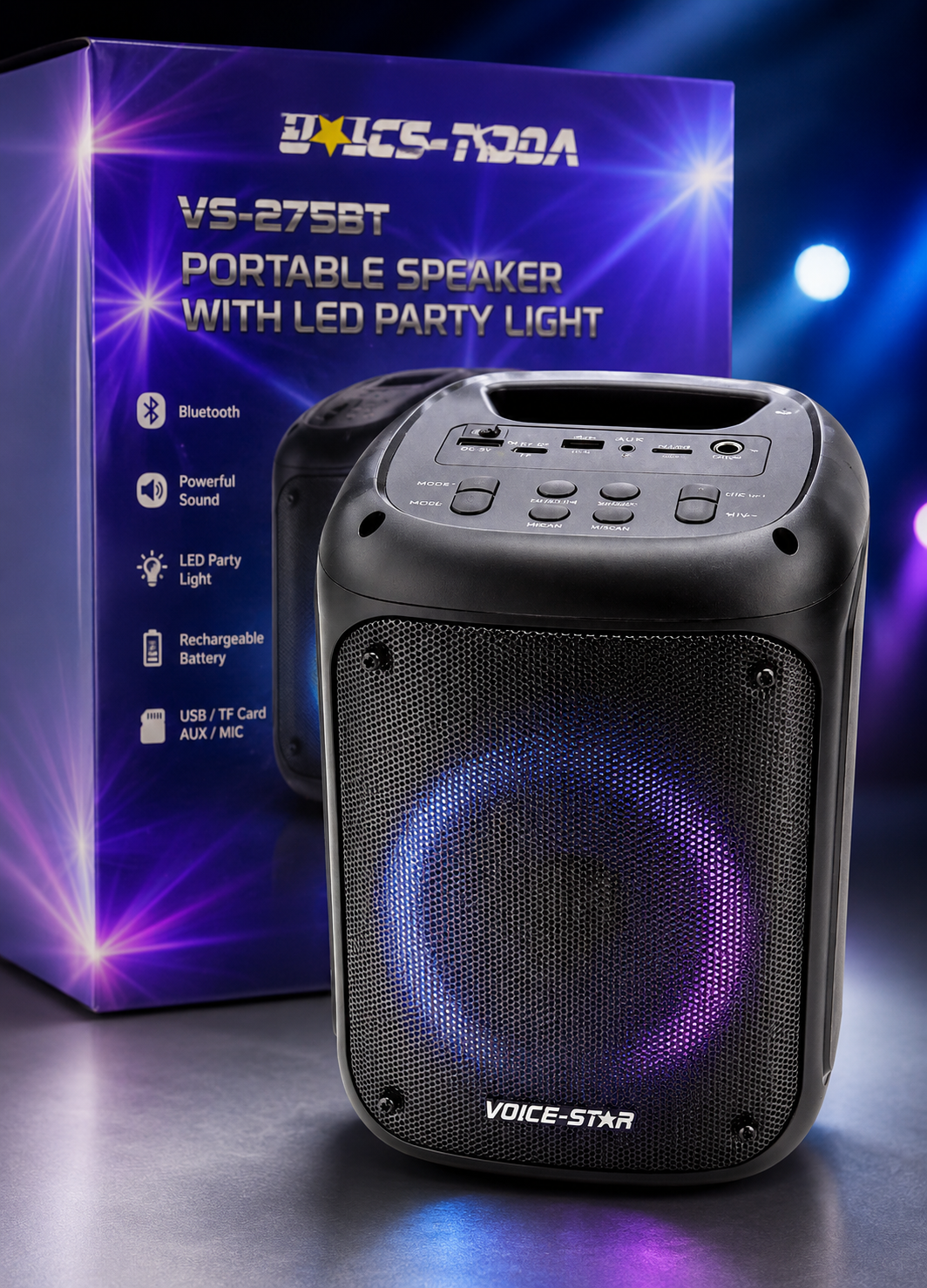 Vocal-Star VS-275BT Portable Speaker Bluetooth Lautsprecher Akku Box
