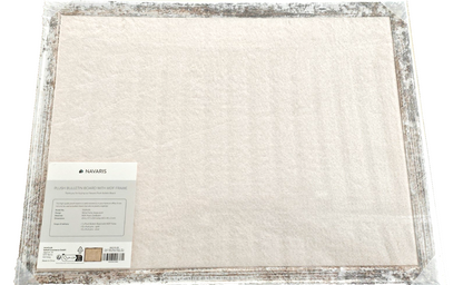 Navaris Pinnwand 60x45cm Stoff Beige Memoboard Bilderwand MDF Rahmen Vintage P3