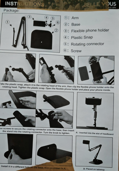 Belle Vous MagSafe Handyhalter Bett Halterung Smartphone Ständer flexibel A8