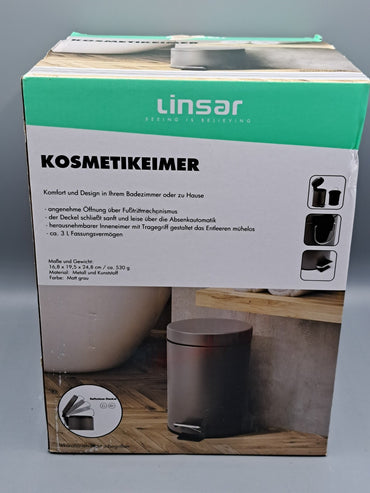 Linsar Kosmetikkeimer, Matt Grau, 3 Liter