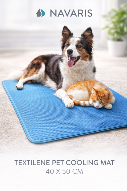 Navaris Kühlmatte Hund Katze 40x50 cm – Kühlunterlage Sommer Haustiere