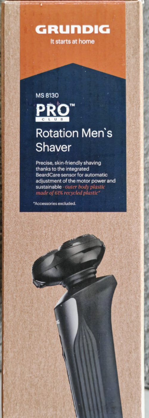GRUNDIG Herrenrasierer MS 8130 ProClub, BeardCare Sensor, Wet & Dry, Titanium C2