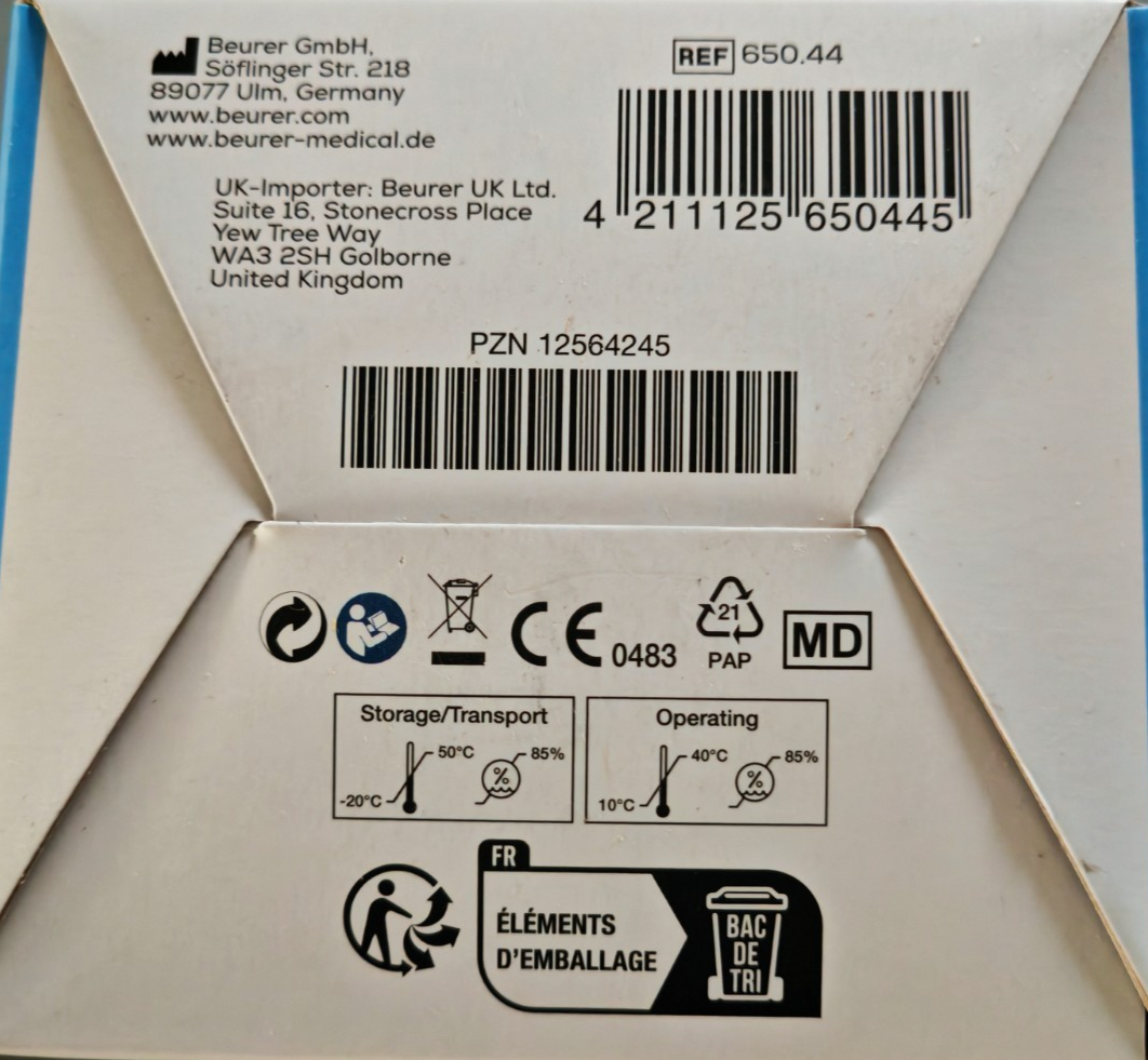 Beurer Blutdruckmessgerät BC28 Blutdruckmesser Pulsmessung Digital Gerät C-01