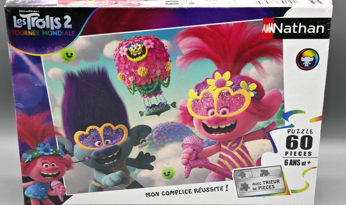 Nathan Trolls 2 Poppy & Branch Puzzle 60 Teile DreamWorks ab 6 Jahren D6