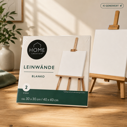Home Creation Leinwand Blanko Set 30x30 40x40cm Keilrahmen Malen Künstler A13