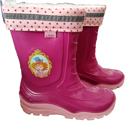 Prinzessin Lillifee Gummistiefel Gr. 29 Pink Gefüttert Mädchen Regenstiefel G2