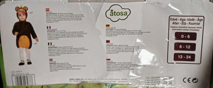 Atosa Baby Tiger Kostüm 6-12 Monate Tierkostüm Fasching Karneval Kinder G