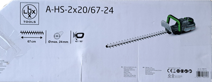 LUX Akku-Heckenschere 1 PowerSystem, Akkus nicht enthalten