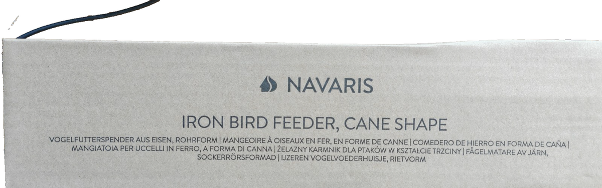 Navaris Vogelfutterspender Eisen Rot Futterstation Wildvögel Garten Schilff HA2