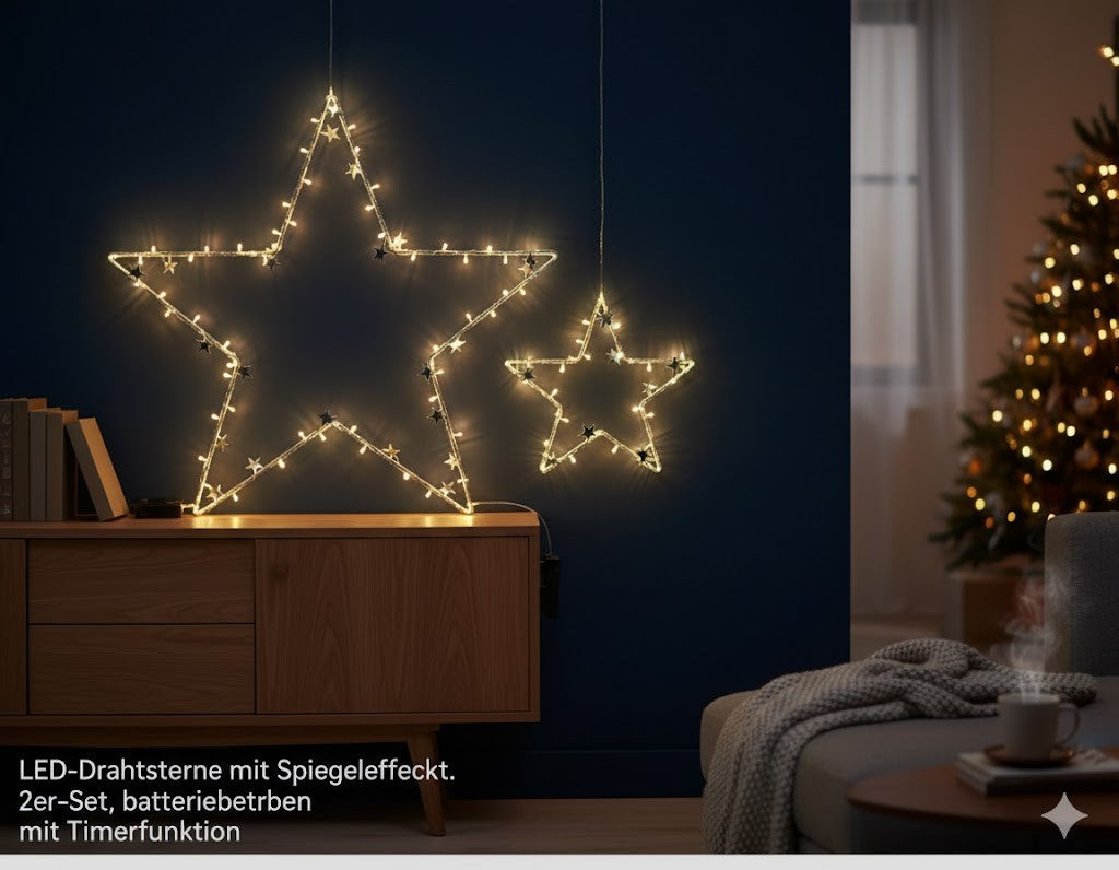 Weltbild LED-Hängedeko "Sternenzauber" 2er Set