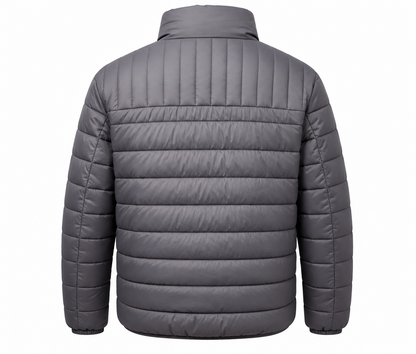 Strandfein Menswear Herren Steppjacke Gr. 56 Grau Kapuze abnehmbar Jacke