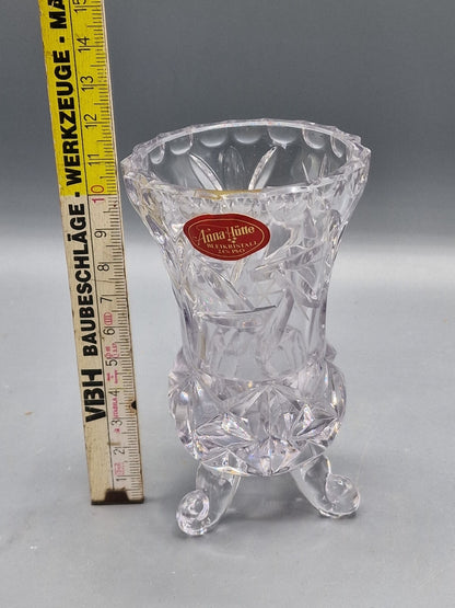 Anna-Hütte, Antiquität, Glasvase, Hochwertig, Sammler, Dekoration, 11cm hoch