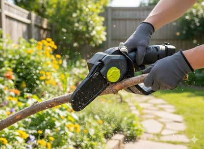 Baricus Einhand-Kettensäge 18V Schwarz inkl. Akku & Ladegerät ✅