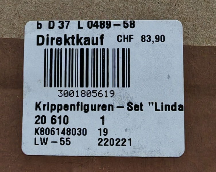 Krippenfiguren Set Linda 11-teilig Weihnachtskrippe Figuren Holzbox E7